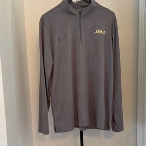 Nike dri-fit Gray JMU Quarter-Zip Pullover